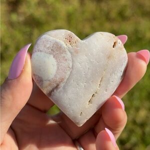 Flower Agate Crystal Heart Carving Select The Piece You Want!
